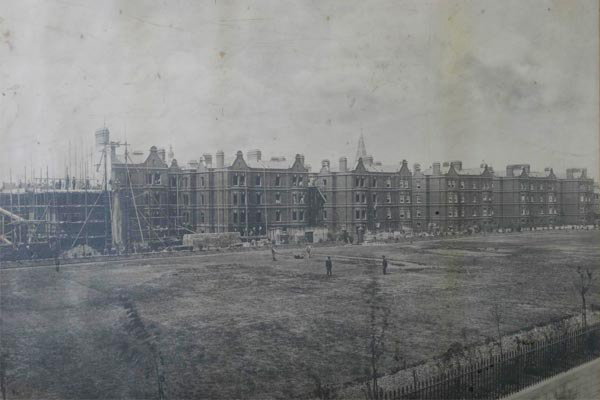 Photo of Queen’s Club Gardens under construction